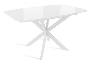 Стол TWIST Раздвижной со стеклом Белый в Кургане - kurgan.mebel-tymen.ru | фото